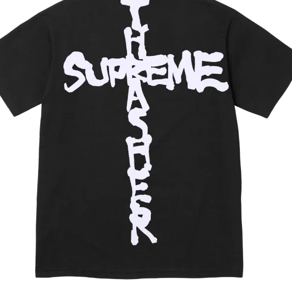 White Black T-shirt and English L M S XL Cross 0914